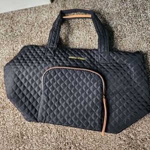 Black weekender bag